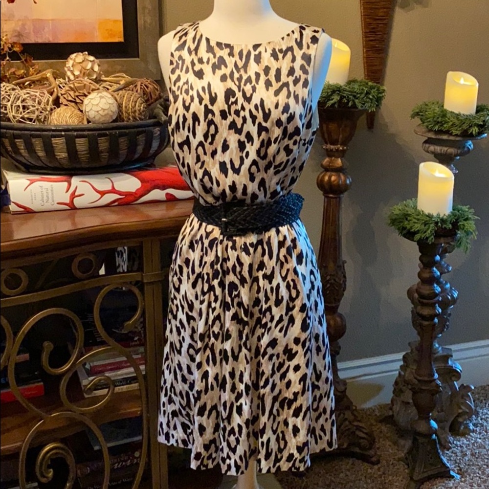 White House/Black Market Animal Print Dress